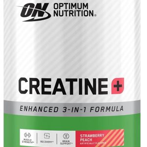 Optimum Nutrition Creatine Monohydrate Plus Powder, Strawberry Peach Flavored Creatine Performance Blend, with Electrolytes for Hydration, Added Vitamins, 80 Servings, 720 Grams (Packaging May Vary)