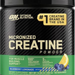 Optimum Nutrition Micronized Creatine Monohydrate Powder, Blueberry Lemonade Creatine, 60 Servings, 360 Grams (Packaging May Vary)