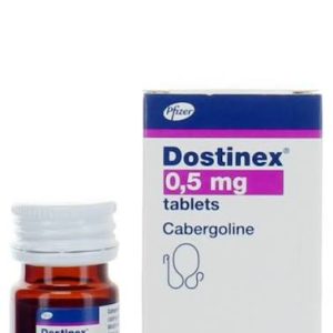 DOSTINEX (Cabergoline 0.5mg) x 8 TABLETS.